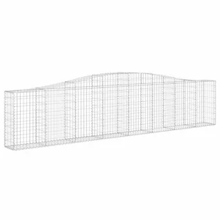 VIDAXL Kosze gabionowe, 10 szt, 400x30x80/100 cm, galwanizowane żelazo - Ogrodzenia - miniaturka - grafika 4