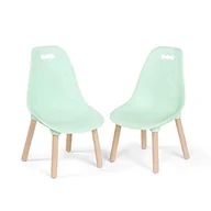 Stoliki dla dzieci - B. spaces by Battat – Kid Century Modern: Chair Set – stabilne krzesła dziecięce w kolorze miętowo-zielonym (2 krzesła), tworzywo sztuczne, miętowy, rozmiar dziecięcy - miniaturka - grafika 1