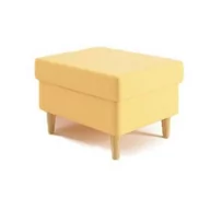 Pufy i podnóżki - Podnóżek do fotela, pufa, Uszak, 50x50x40 cm, jasny żółty - miniaturka - grafika 1