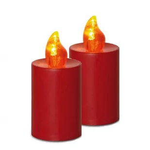 Świeczka elektryczna czerwona - 2 szt. - Świece - miniaturka - grafika 1