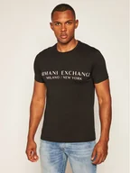 Koszulki męskie - Armani Exchange T-Shirt 8NZT72 Z8H4Z 1200 Czarny Slim Fit - miniaturka - grafika 1