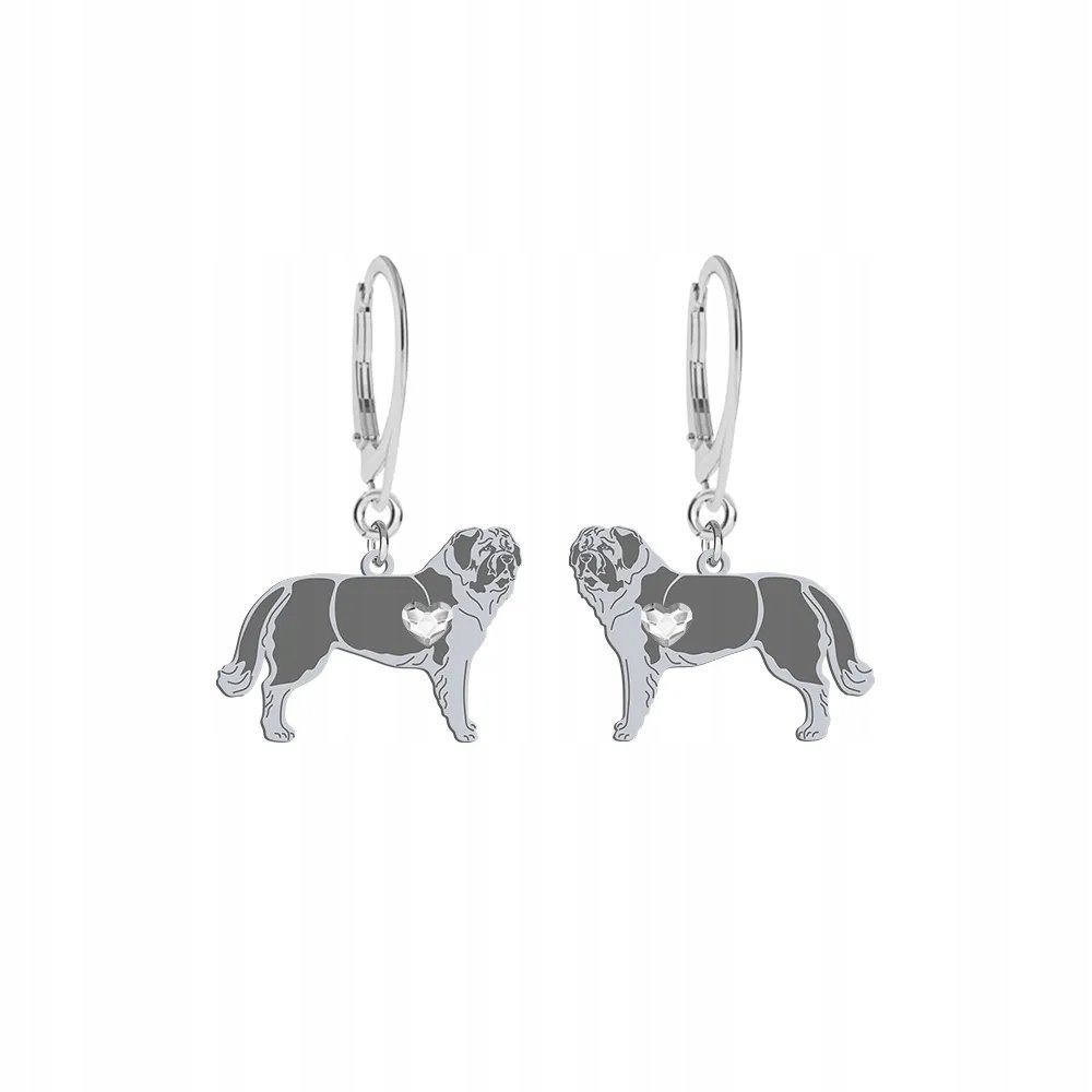 Kolczyki Srebrne 925 z psem Moscow Watchdog Urodziny Kobieta Prezent GRAWER