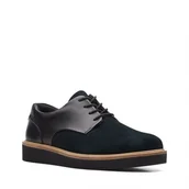 Półbuty damskie - Clarks Baille Lace [black combi leather] - rozmiar 41.5 - miniaturka - grafika 1