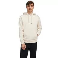 Bluzy męskie - JACK & JONES Męska bluza z kapturem, kieszeń kangurka, Moonbeam, XXL - miniaturka - grafika 1