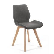 Krzesła - 4x krzesło tapicerowane materiałowe SJ.0159 Szaro-Brązowe - miniaturka - grafika 1