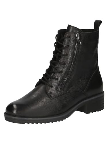 CAPRICE Damskie sztyblety Lace Boot Flat 9-25253-43, Czarna papka, 40 EU Weit