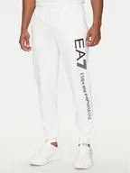 Spodnie sportowe męskie - EA7 Emporio Armani Spodnie dresowe 7M000571 AF13512 M0003 Biały Regular Fit - miniaturka - grafika 1