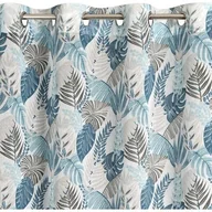 Zasłony - Zasłona EUROFIRANY Amela 140 x 250 cm Biało-niebieski - miniaturka - grafika 1