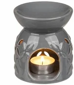 Zapachy do domu - Kominek Zapachowy Ceramiczny Kwiaty, Szary - miniaturka - grafika 1