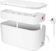 Listwy zasilające - Listwa zasilająca LogiLink LogiLink Kabelbox m. 5-fach-Steckdosenleiste USB/Schuko wei - miniaturka - grafika 1