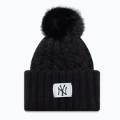 Czapki damskie - Czapka zimowa damska New Era Cable Wide New York Yankees black WYSYŁKA W 24H 30 DNI NA ZWROT - miniaturka - grafika 1