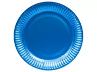 Naczynia i sztućce jednorazowe - Folat Talerzyki papierowe &quot;Premium Mat&quot; niebieskie FOLAT 23 cm 8 szt FL65882 - miniaturka - grafika 1