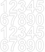 Pasmanteria - Cyfry samoprzylepne 5 cm biały matowy - miniaturka - grafika 1