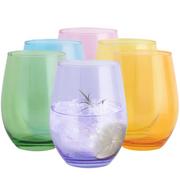 Szklanki - Kolorowe szklanki do wody i napojów zestaw 6 szt. Phoebe Rainbow Blast 580 ml - miniaturka - grafika 1