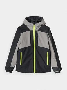 4F Kurtka narciarska membrana 8000 chłopięca - czarna 164 (13-14 lat) - Kurtki i kamizelki sportowe męskie - miniaturka - grafika 1