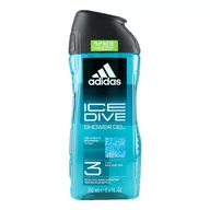 Żele pod prysznic dla mężczyzn - Żel pod prysznic Adidas Ice Dive 3 w 1 dla mężczyzn 250 ml (3616304240461) - miniaturka - grafika 1