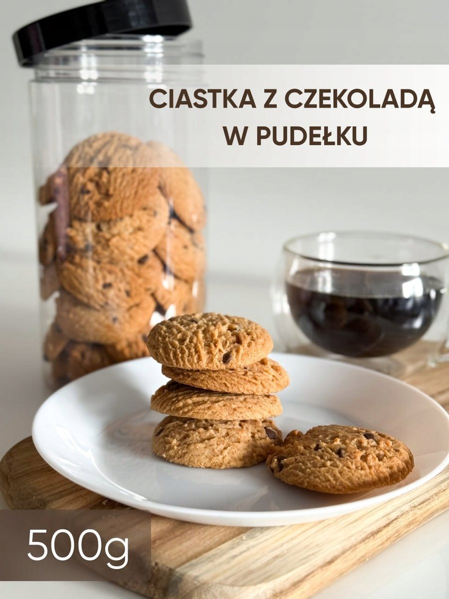 Ciastka z czekoladą w pudełku, 500 g