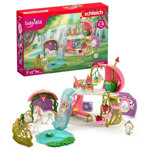 SLH42445 Schleich Kwiecisty dom Bayala - błyszczący dom kwiatowy z jednorożcami, jeziorem i stajnią - Figurki dla dzieci - miniaturka - grafika 1