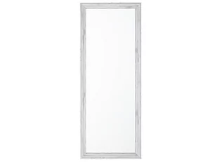 Beliani Lustro ścienne białe/imitacja drewna 50 x 130 cm BENON - Lustra - miniaturka - grafika 1