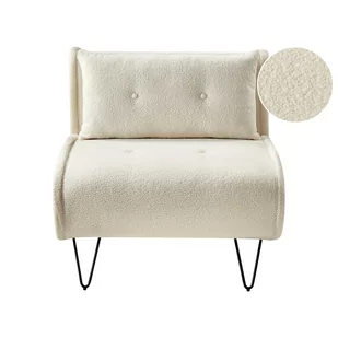 Sofa rozkładana boucle jasnobeżowa VESTFOLD - Sofy i kanapy Sofa rozkładana boucle jasnobeżowa VESTFOLD - Sofy i kanapy - miniaturka - grafika 1