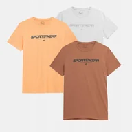Koszulki męskie - T-SHIRT KOSZULKA MĘSKA 4F ZESTAW KOMPLET 3 SZTUKI - miniaturka - grafika 1