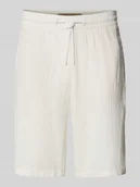 Spodenki męskie - Szorty lniane o kroju regular fit z tunelem model ‘MORGAN’ - miniaturka - grafika 1