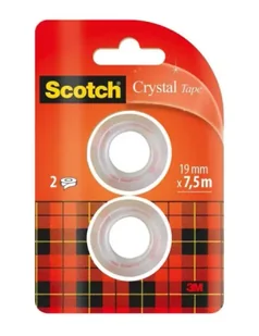 Scotch Taśma biurowa Crystal 19 mm 2 szt. - Taśmy klejące - miniaturka - grafika 2