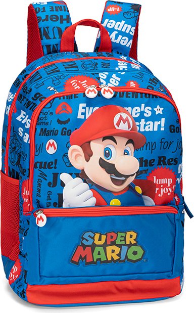 Plecak szkolny Super Mario, 43 x 32 x 23 cm, wielokolorowy
