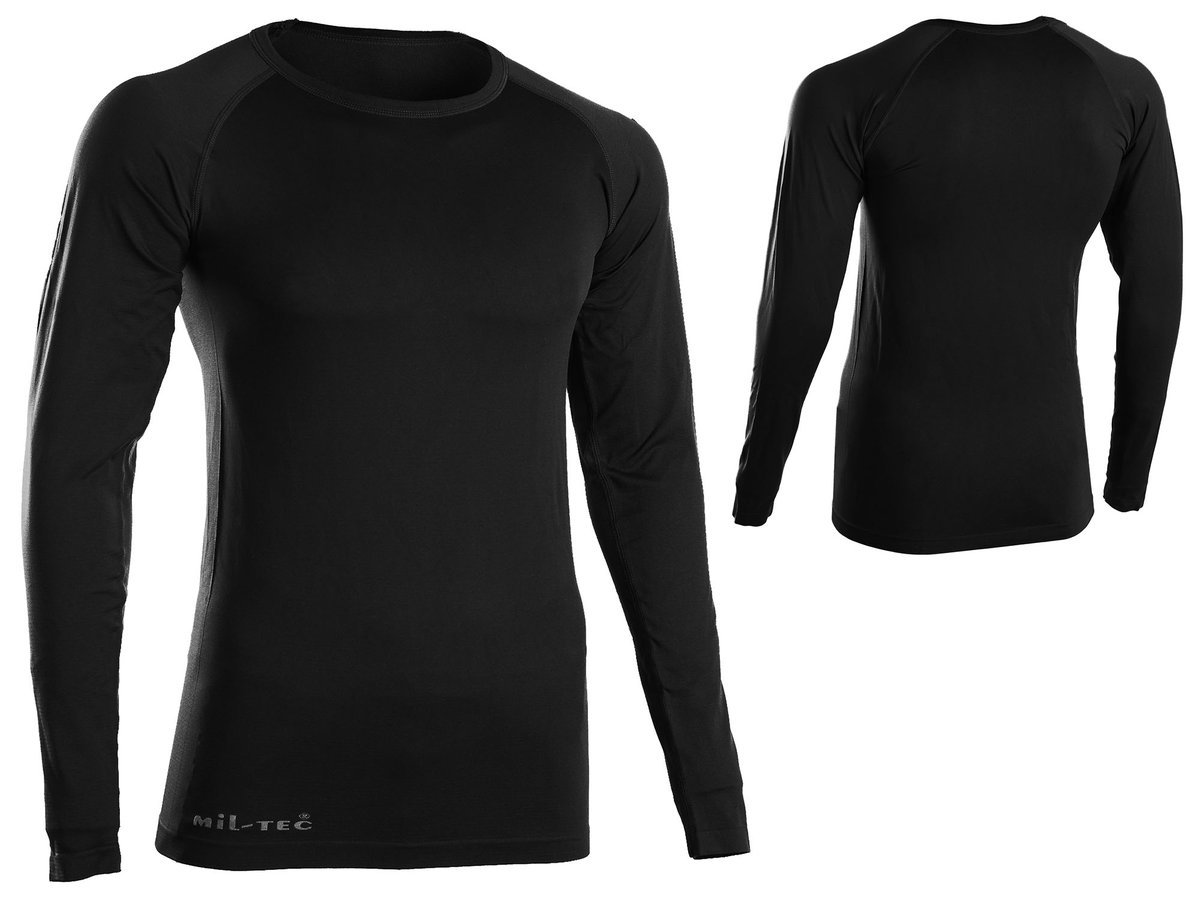 Mil-Tec Bielizna Termoaktywna Koszulka Z Długim Rękawem - Czarna Xxl/3Xl