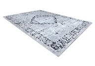 Dywany - Dywan Strukturalny SIERRA G6038 Płasko tkany, dwa poziomy runa szary, błękitny - rozeta niebieski 120x170 cm - miniaturka - grafika 1