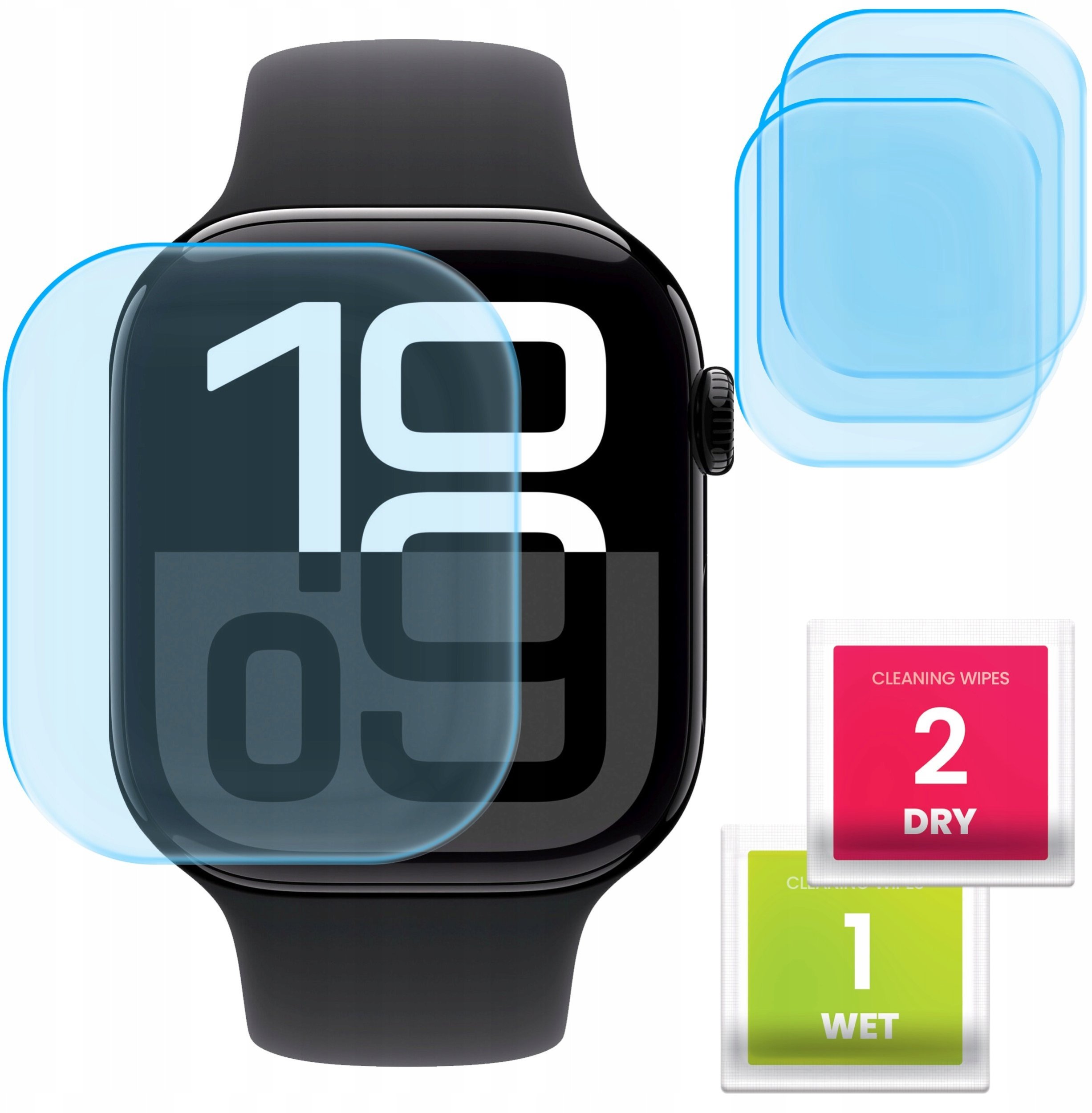 3-PAK Szkło Hybrydowe do Apple Watch 10 wersja 42 mm Szkiełko, Ochronne