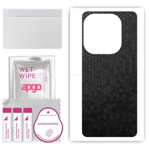 folia naklejka skórka strukturalna na TYŁ do Infinix Smart 8 HD - Plaster Miodu Czarny - apgo SKINS