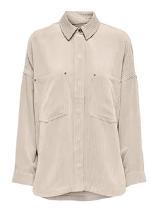 ONLY Koszula sztruksowa w kolorze kremowym - Koszule damskie - miniaturka - grafika 1