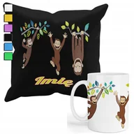 Gadżety dla niej i dla niego - ZESTAW KUBEK + POSZEWKA Z NADRUKIEM-DLA FANA PREZENT CIEKAWSKI GEORGE +IMIĘ - miniaturka - grafika 1