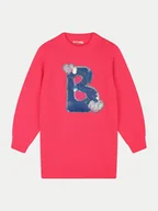 Sukienki i spódniczki dla dziewczynek - Billieblush Sukienka dzianinowa U20521 Różowy Regular Fit - miniaturka - grafika 1