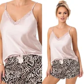 Piżamy damskie - Donna Piżama Sheila 1/2 Beż L Beżowy - miniaturka - grafika 1
