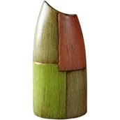 Wazony i flakony - Wazon ceramiczny w kolorach zieleni i pomarańczy 2 - miniaturka - grafika 1