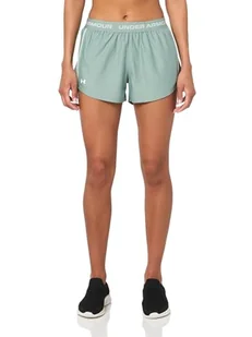 Under Armour Tech Play Up Szorty - Silica Zielony/Hydro Zielony/Biały - XL - Spodenki damskie - miniaturka - grafika 1