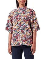 Bluzki damskie - Sidona Damska bluzka z krótkim rękawem 10130379, zielona, wielokolorowa, L, Zielony, wielokolorowy., L - miniaturka - grafika 1