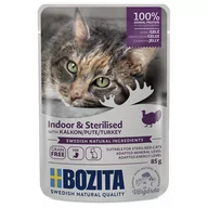 Mokra karma dla kotów - 12x85g Bozita Indoor & Sterilised, kawałki w galarecie, indyk, mokra karma dla kota - miniaturka - grafika 1