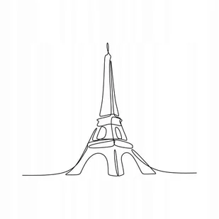 Naklejki na ścianę One Line Art Wieża Eiffla 91,5x61 - Naklejki na ścianę - miniaturka - grafika 1