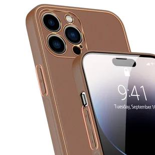Dux Ducis Yolo etui iPhone 14 Pro elegancki pokrowiec ze skóry ekologicznej brązowy - Etui i futerały do telefonów - miniaturka - grafika 7