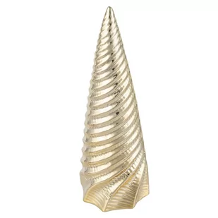 Figurka Porcelanowa Choinka 8x7,5x14 Cm Złota  Lumarko! - Figurki dekoracyjne - miniaturka - grafika 1
