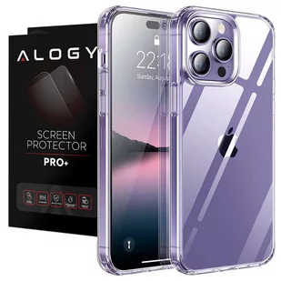 Etui ochronne obudowa Alogy Hybrid Case do Apple iPhone 14 Pro Przezroczyste + Szkło - Etui i futerały do telefonów - miniaturka - grafika 1