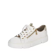 Sneakersy damskie - Rieker Damskie sneakersy N5932, biały, 43 EU - miniaturka - grafika 1