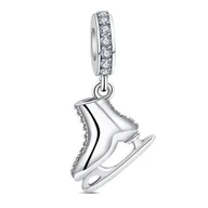 Wisiorki - Zawieszka Charms SREBRO 925 Koralik do PANDORA Łyżwa - miniaturka - grafika 1