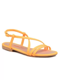 Sandały damskie - My Twin Sandały Sandal 201MCT010 Pomarańczowy - grafika 1