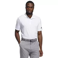 Koszulki męskie - adidas Golf męska koszulka polo 2021 Ultimate365 Solid Performance Stretch, Biały, M - miniaturka - grafika 1