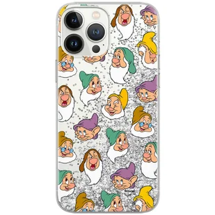 Etui płynny brokat do Apple IPHONE 13 PRO MAX Disney: Królewna Śnieżka i 7 krasnoludków 015 oryginalne i oficjalnie licencjonowane, Srebrny - Etui i futerały do telefonów - miniaturka - grafika 1