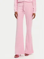 Spodnie sportowe damskie - Juicy Couture Spodnie dresowe Layla JCSEBJ001 Różowy Flared Leg - miniaturka - grafika 1